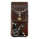 thumbnail image 1 of Funda Porta Celular Vaquera Cuero Y Pelo Jinete Rodeo Montas, 1 of 4