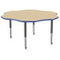thumbnail image 6 of ECR4Kids 60in Flower Premium Thermo-Fused Adjustable Activity Table Maple/Blue/Black - Super Leg, 6 of 8