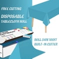 thumbnail image 4 of Jhdzdhy 54" X 100ft Plastic Table Cover Roll Disposable Tablecloth with Slide Cutter for Parties,Turquoise, 4 of 6