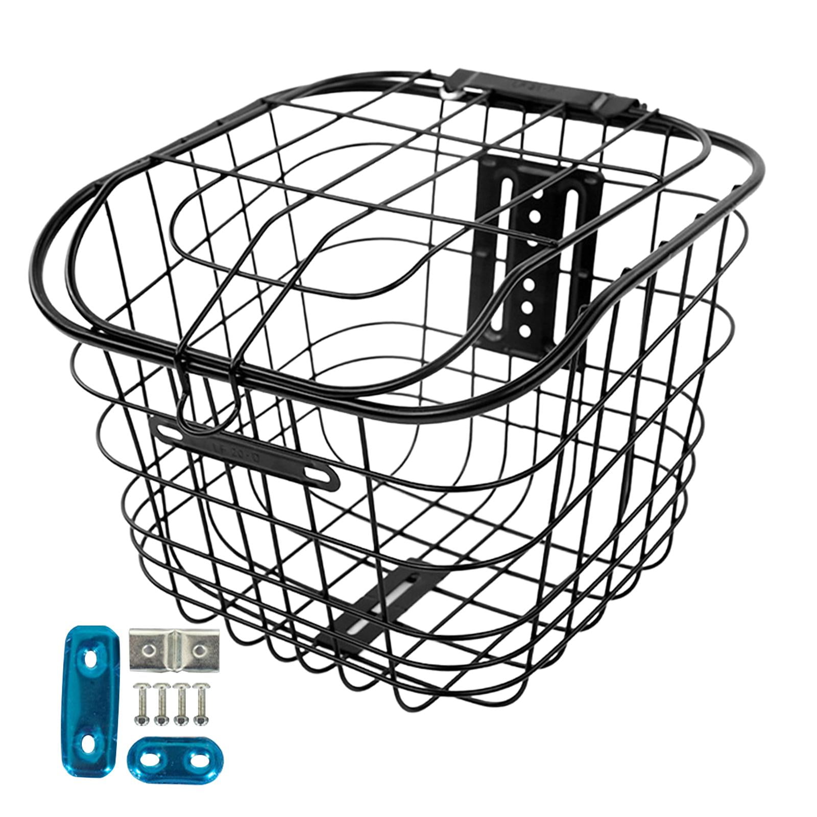 DimyFew Bicycle basket with lid, front and rear bicycle basket, heavy duty mountain bike No bottom plate