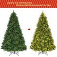 thumbnail image 3 of Gymax Pre-Lit 7.5' Artificial Christmas Tree Hinged LED Lights Pine Cones Metal Stand, 3 of 10