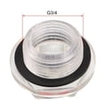 thumbnail image 2 of G3/4 Male Thread Air Compressor Fittings Clear Plastic Oil Sight Glass, 2 of 10