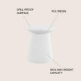 thumbnail image 4 of Hollie 18" Minimalist Modern Drum Accent Table Pedestal, White Frosted, 4 of 7