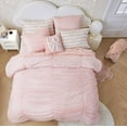 thumbnail image 4 of Lightweight Ruched Comforter Set, Soft Hypoallergenic Microfiber, Full/Queen, 4 of 8