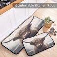 thumbnail image 6 of Coolnut 2 Pieces Highland Cow Kitchen Rugs and Mats Set Absorbent Soft Kitchen Mats for Floor Non-Slip Kitchen Mat Doormat Set, 19.7"x47.2"+19.7"x27.6" Home Decor Gifts, 6 of 7