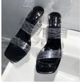 thumbnail image 1 of Zapatillas transparentes Sandalias y zapatillas de tacón alto con cabeza cuadrada para mujer Wmkox8yii  hfjk2418, 1 of 4