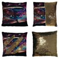 thumbnail image 1 of EREHome Baleine dans la Mer Réversible Sirène Sequin Taie d'Oreiller 16x16 Pouces, 1 of 3