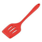 Silicone Slotted Design Non-stick Pancake Turner Spatula Cooking Tool Red