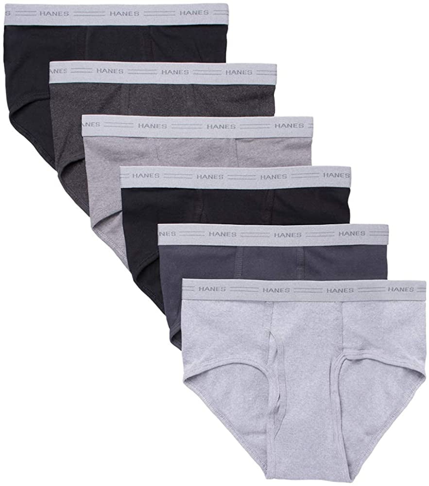 Hanes Men's 6-Pack Exposed Waistband Mid-Rise Brief,All Sizes and ...