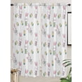 thumbnail image 5 of Easter Bunny Living Room Curtains 2 Panel, Cute Rabbits Green Eggs Spring Tulips Cafe Window Treatment, Extra Long Farmhouse Bedroom Bathroom Kitchen Curtains Drapes 104"x72", 5 of 6