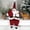 Red, variant on 14Inch Christmas Sitting Santa Hand Crafted White Silver Coat Santa Claus Figurines Doll with Gift Bag and Presents Christmas Decoration ,White