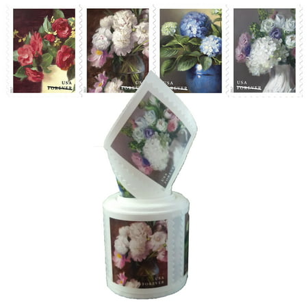 Flowers from the Garden Coil of 100 USPS First Class Postage Stamps Celebrate Beauty Wedding (Roll of 100 Stamps)