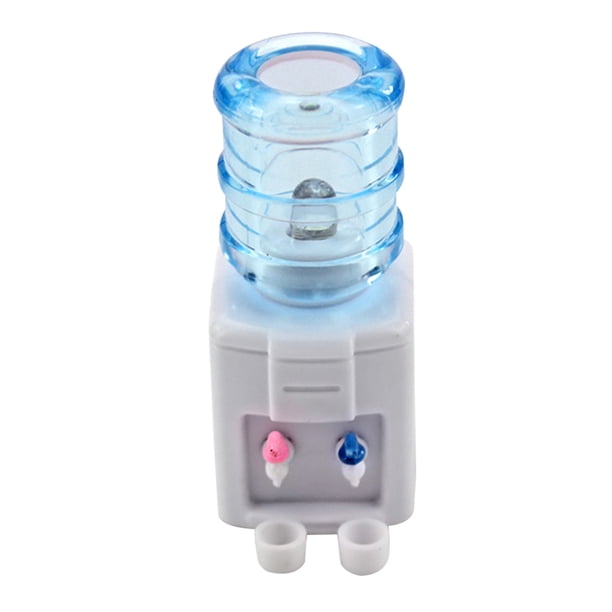 KAKOWELY 1 juego de mini dispensador de agua para decoración de casa de muñecas, modelo de fuente para beber, mini decoración de casa.