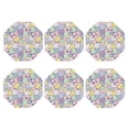 thumbnail image 2 of Pofeuu different patchwork Print Leather Coasters Set of 6, Round Cups Mugs Mat Pad for Home Kitchen Heat Resistant Drink Coasters,Octagon, 2 of 7