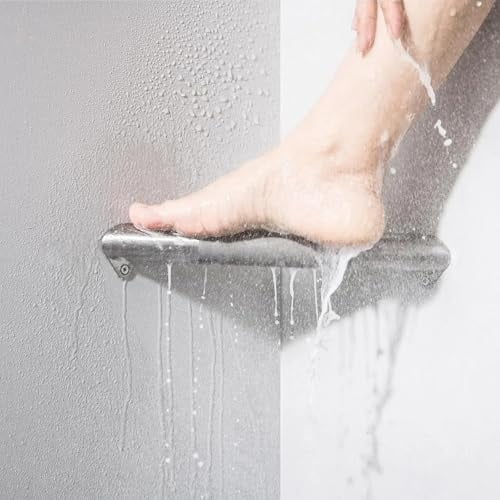 Shower Foot Rest for Shaving Legs, Wall Mounted Brushed Nickel Shower Foot Ledge, Antislip Stainless Steel Bar Foot Ledge for Bathroom$$Tools & Hardware Other