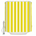 thumbnail image 2 of Yellow Striped Waterproof Fabric Shower Curtain, Modern Farmhouse Yellow White Stripes Shower Curtain for Bathroom Curtains Bathtubs Hotel Washable Shower Curtains with 12 Hooks Standard 60x72, 2 of 6