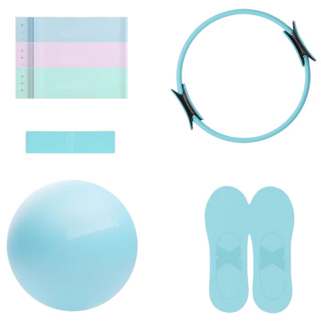 5pcs Kit Esencial Con Banda Anillo Y Bucle Calcetines Agarre para Mujeres () Azul