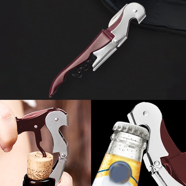 Xihbxyly Artículos Más Vendidos Camareros Cortador de Papel Aluminio Abredor Manual de Botellas Doble Bisagra