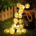 thumbnail image 2 of Guirnalda de luces solares Lezonic, 50 LED, Crystal Globe, 7 m, resistente al agua, 2 of 7