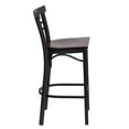 thumbnail image 4 of Pemberly Row 29" Black Back Metal Bar Stool in Mahogany, 4 of 6
