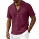 thumbnail image 4 of Top Casual Suelto de Lino de Color Sólido para Deporte Y Vacaciones Al Mar, 4 of 6