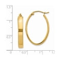 thumbnail image 4 of Primal Gold 14K Yellow Gold Lightweight Oval Hoop Earrings, 4 of 4