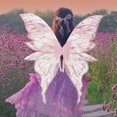 thumbnail image 6 of QccHieUs Butterfly Wing Cute Wearable Fairy Wing for Halloween Festival Party Photo Props Pink, 6 of 9