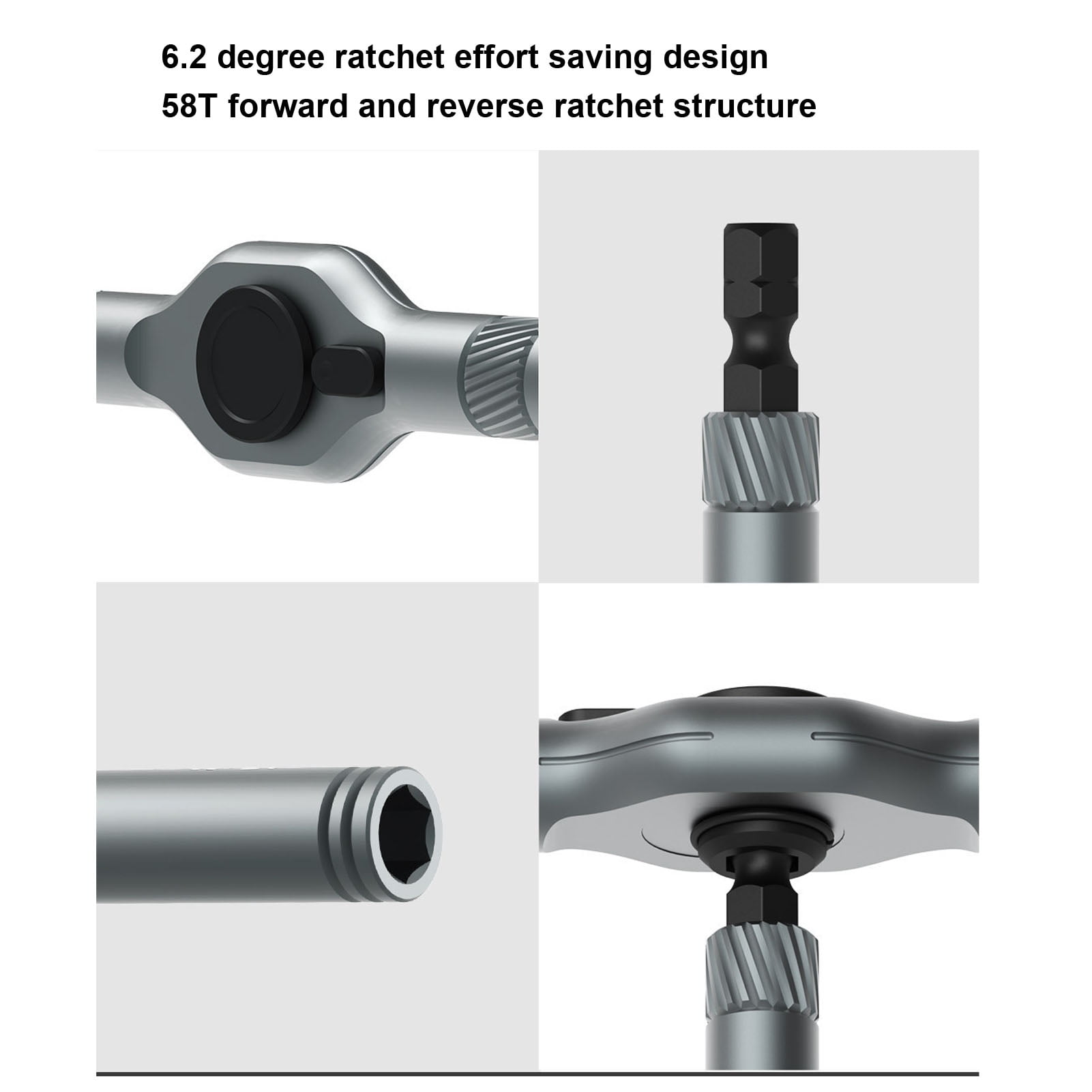 YAHHU 24 in 1 Magnetic Ratchet Screwdriver Set Multifunctional S2 Steel Screw Driver Kit for Home Repair Maintenance Tool Combinations 5.12 inches / 13 cm