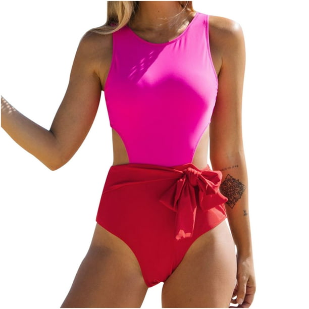 Mujeres Siameses Impresión Sexy Empalme Acolchado Bikini Traje de baño Traje de baño Fridja nalpqowj51065