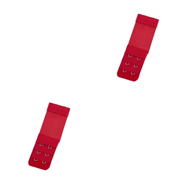 Guardoinrt Extension de Bretelles Rallonges de Soutien-Gorge Boucle 2 Crochets Élastiques Multicolores Boutons Réglables Gadgets 3 Rangées Rouge Vin 2Ensemble