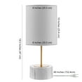 thumbnail image 4 of SAFAVIEH Kamilah 18 in. Glam Iron Table Lamp, White, 4 of 4