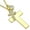 yellow, variant on 925 Sterling Silver Double Cross CZ Cross Necklace Pendant