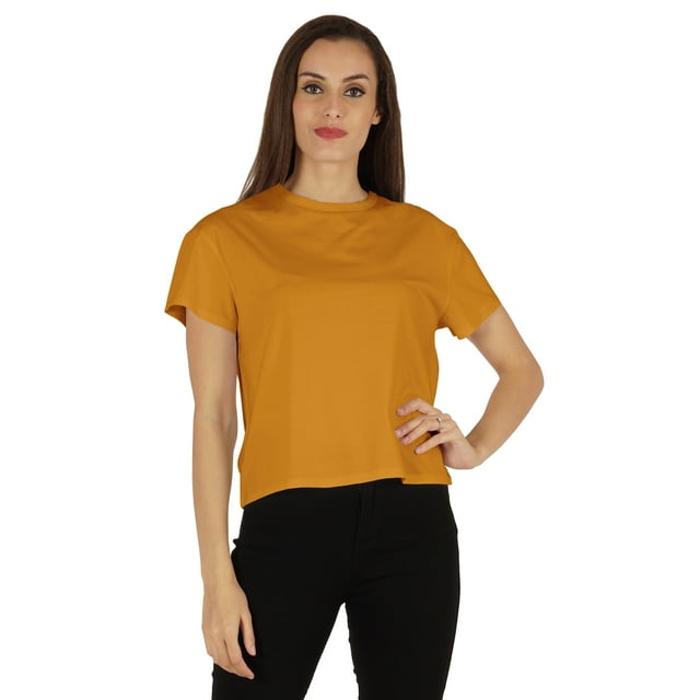 Inkmeso T-Shirt à Manches Courtes pour Femmes Épaules Tombantes Col Rond T-Shirts d'Été Décontractés