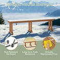 thumbnail image 6 of WestinTrends HDPE Plastic UV Fade Resistant and All Weather Resistant Dining Bench, Teak, 6 of 9