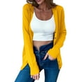 thumbnail image 2 of Yellow Cardigan for Womens Solid Button Down Long Sleeve Classic V Neck Knit Cardigan Sweater Fall Trendy Outfits, 2 of 6