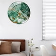 thumbnail image 3 of Reloj de pared decorativo pulgadas marmoleado grande para oficina baño Color cro Zulema reloj de pared de la sala de estar, 3 of 8