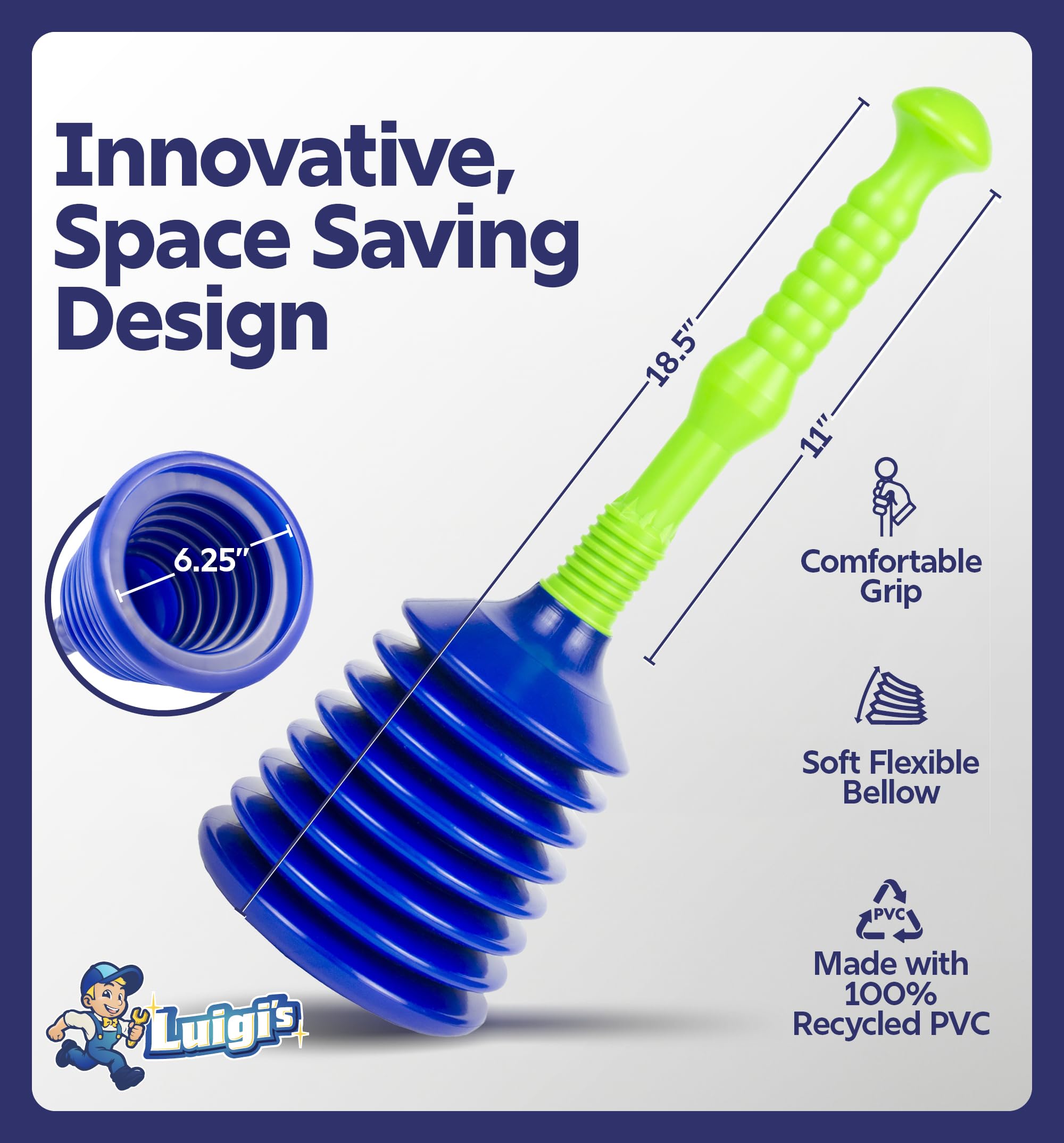 Luigi's Large Bellows Drain Plunger photo 4