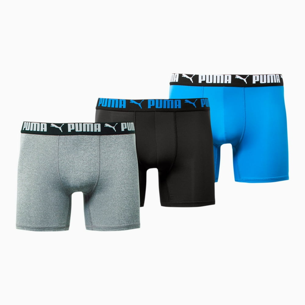 PUMA PUMA MEN'S 3 PACK PHR ROYAL BLACK LARGE BOXER BRIEF