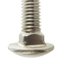 thumbnail image 3 of 3/8-16 x 2-1/4" Carriage Bolts, Round Head, Square Neck, Stainless Steel 18-8, Full Thread, Plain Finish, Flat Point, Quantity 10 By Fastenere, 3 of 6