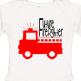thumbnail image 4 of Inktastic Future Firefighter Cute Red Firetruck Boys or Girls Long Sleeve Baby Bodysuit, 4 of 5