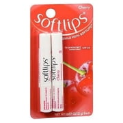 5 Twin-Packs Softlips Lip Protectant Balm, Sunscreen SPF 20, Cherry