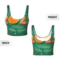 thumbnail image 5 of Lsque Merry Christmas 2025 Printed Women'S Sports Bra, Compression, Moisture Wicking, High-Impact Sports Bra For Women,Supportive sports bra-Large, 5 of 9
