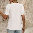 thumbnail image 4 of Womens Summer Tops Short Sleeve Round-Neck Loose Regular Casual Workout Tops Tee Shirts - Beige∣2XL, 4 of 4