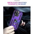thumbnail image 6 of iPhone 14 Pro Phone Case, Extreme Protection Military Armor Dual Layer Protective Ring Kickstand Purple, 6 of 15