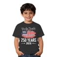 thumbnail image 3 of 250 Anniversary Anniversary Patriotic Print Short Sleeve Casual Summer Tee Boys 4Th of July Shirt Dark Gray 12-13 Years, 3 of 5