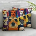 thumbnail image 3 of Dogs Throw Pillow Cover Funny Head Pillow Case Pillowcase for Bedroom, Living Room, Cushion Sofa Standard Size Inches Colorful, 3 of 5