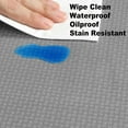 thumbnail image 5 of Newbridge Gray Basketweave 70 inch Umbrella Round Solid Vinyl Flannel Backed Dining Tablecloth, 5 of 6