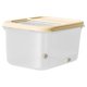 thumbnail image 1 of Contenedor de almacenamiento de arroz, contenedor de cereales, cubo de granos, contenedor de alimentos secos con taza medidora para gabinete, azúcar, 34cmx21cmx185cm, 1 of 8
