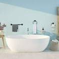 thumbnail image 2 of 4 Piece Towel Bar Set Bath Accessories Bathroom Hardware Set, Black, 2 of 7