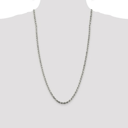 5mm rope charm chain pendant necklace inch fine gifts link jewelry sterling silver